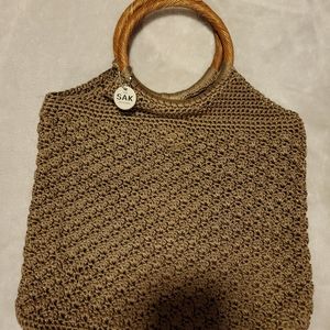 The Sak Vintage Dark Tan Crochet bag